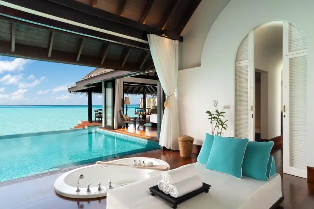 Quarto de hotel nas Maldivas